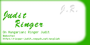 judit ringer business card